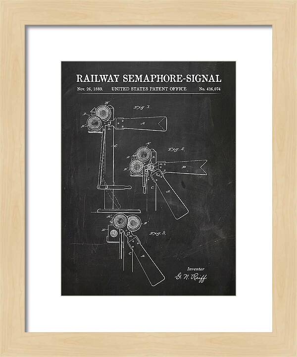 Railway Semaphore Signal Chalkboard Patent Us416074