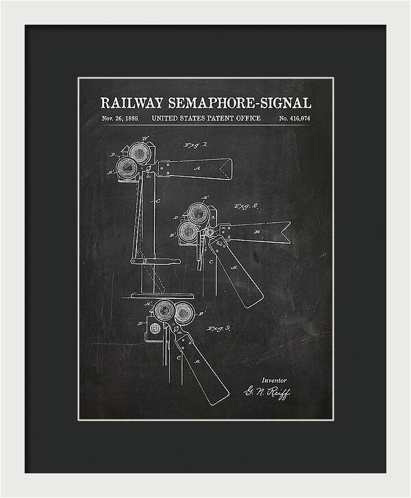 Railway Semaphore Signal Chalkboard Patent Us416074