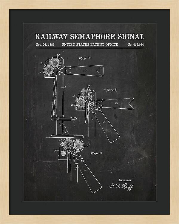 Railway Semaphore Signal Chalkboard Patent Us416074