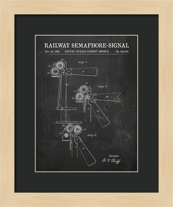 Railway Semaphore Signal Chalkboard Patent Us416074
