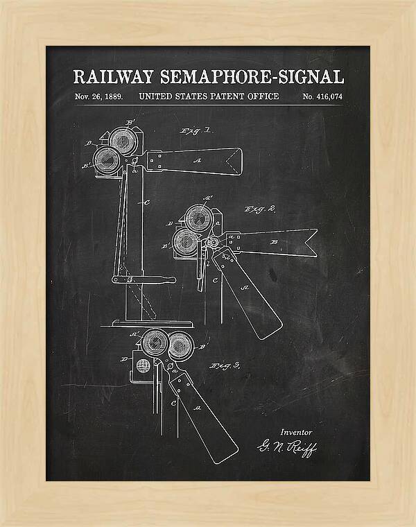 Railway Semaphore Signal Chalkboard Patent Us416074