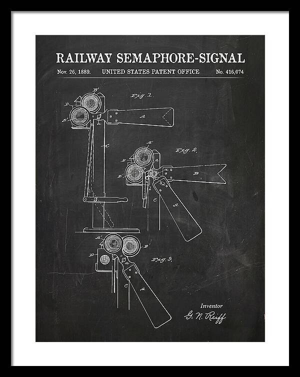 Railway Semaphore Signal Chalkboard Patent Us416074