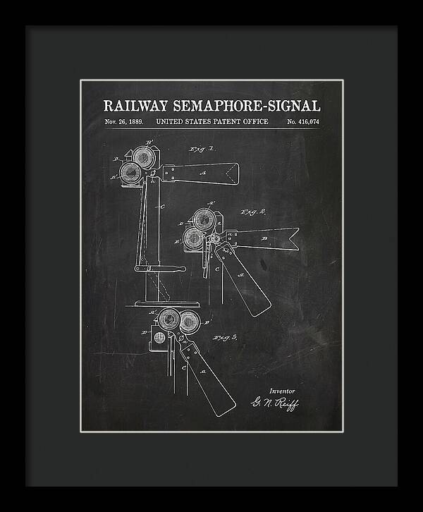 Railway Semaphore Signal Chalkboard Patent Us416074