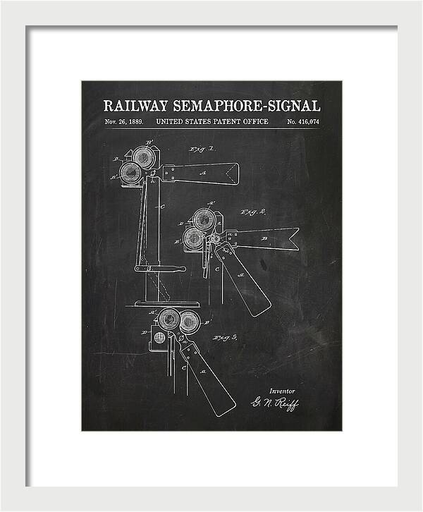 Railway Semaphore Signal Chalkboard Patent Us416074