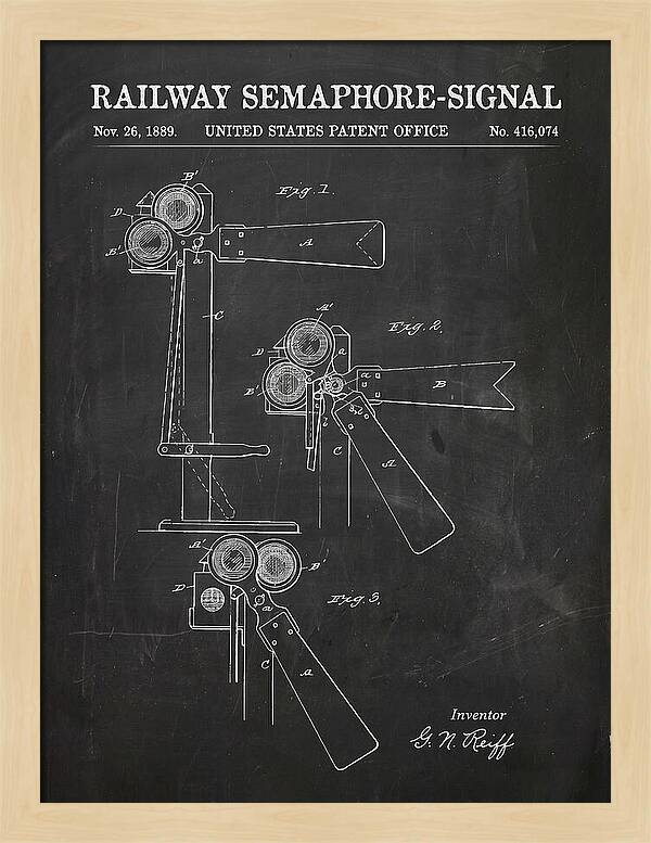 Railway Semaphore Signal Chalkboard Patent Us416074
