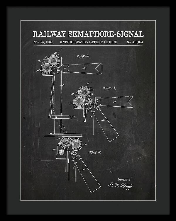 Railway Semaphore Signal Chalkboard Patent Us416074