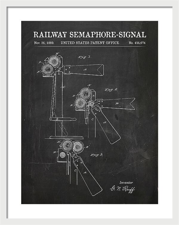 Railway Semaphore Signal Chalkboard Patent Us416074