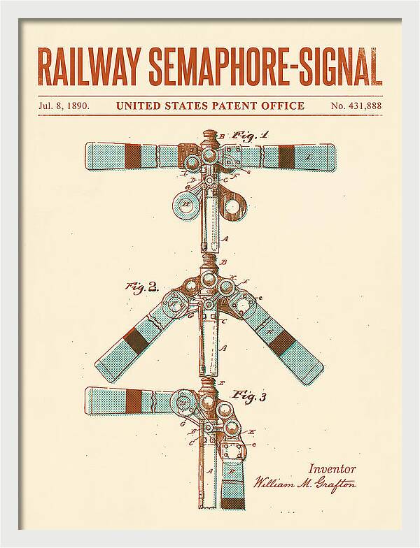Railway Semaphore Signal Retro Patent Us431888