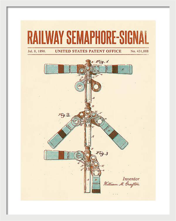 Railway Semaphore Signal Retro Patent Us431888