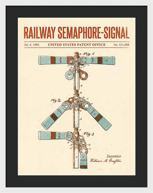 Railway Semaphore Signal Retro Patent Us431888