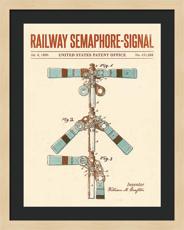 Railway Semaphore Signal Retro Patent Us431888