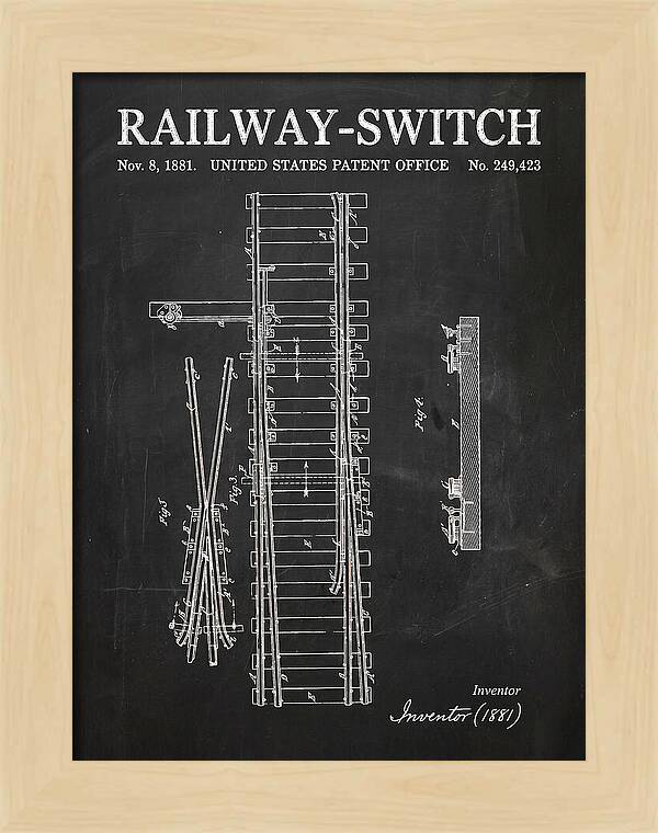 Railway Switch Chalkboard Patent Us249423
