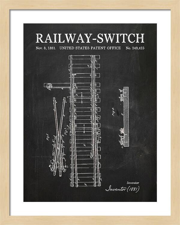 Railway Switch Chalkboard Patent Us249423