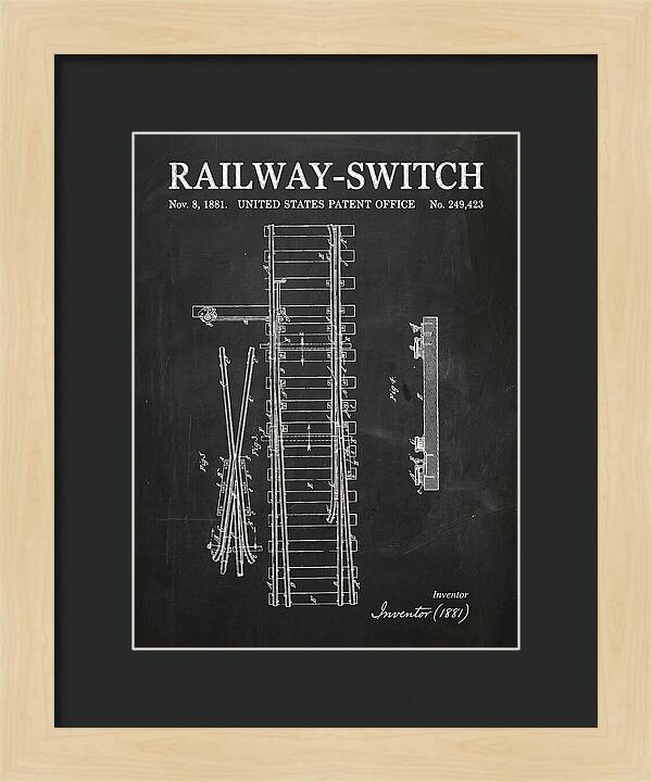 Railway Switch Chalkboard Patent Us249423