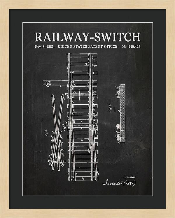 Railway Switch Chalkboard Patent Us249423