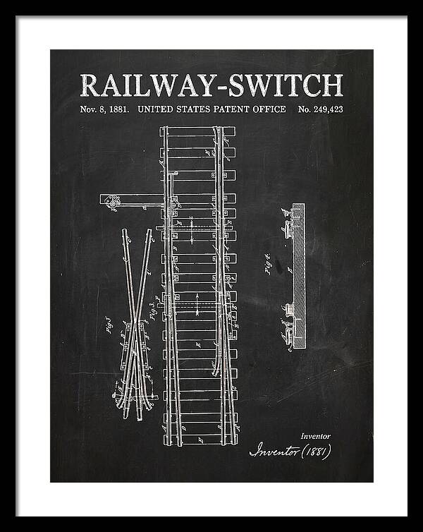 Railway Switch Chalkboard Patent Us249423