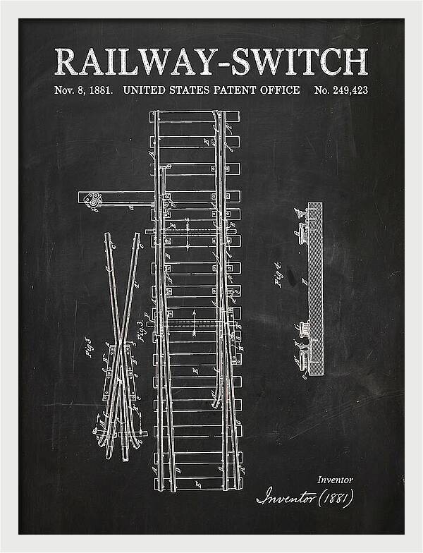 Railway Switch Chalkboard Patent Us249423