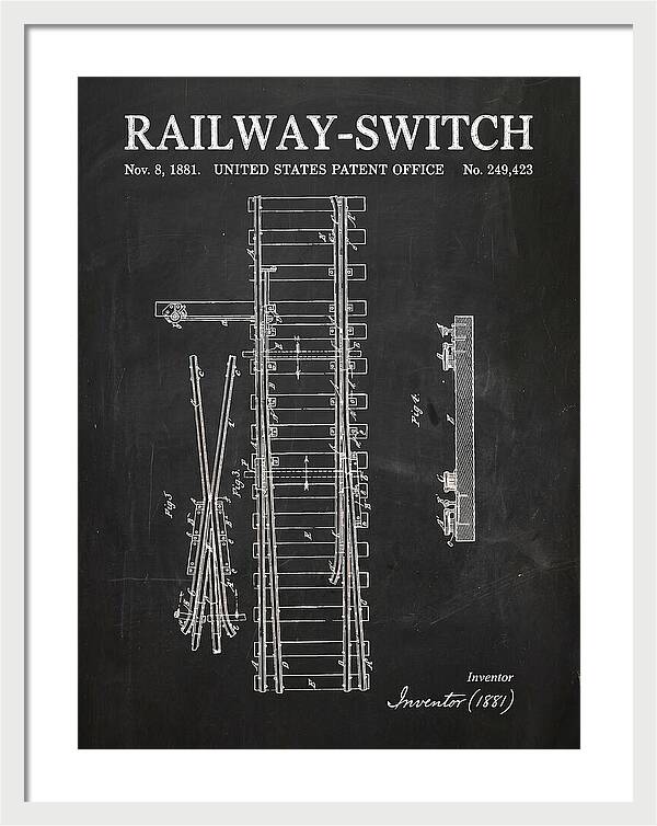 Railway Switch Chalkboard Patent Us249423