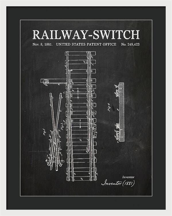 Railway Switch Chalkboard Patent Us249423