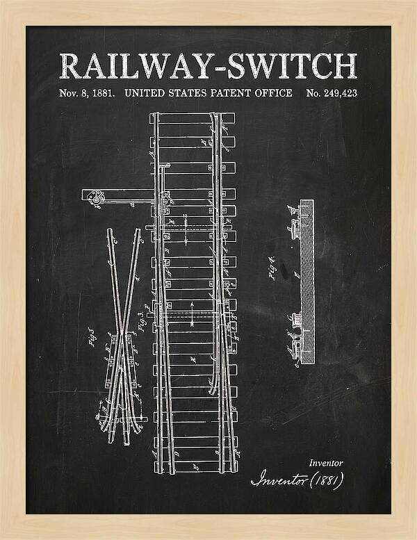 Railway Switch Chalkboard Patent Us249423