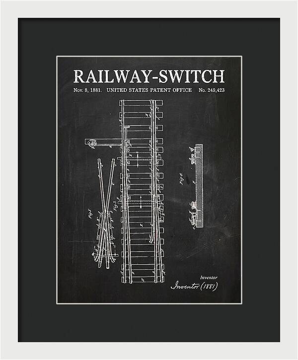 Railway Switch Chalkboard Patent Us249423