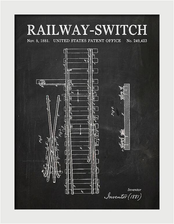 Railway Switch Chalkboard Patent Us249423