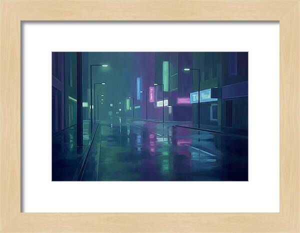 Rain Slicked City Street