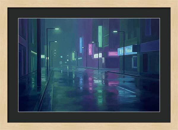 Rain Slicked City Street