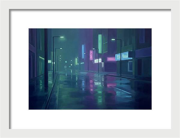 Rain Slicked City Street