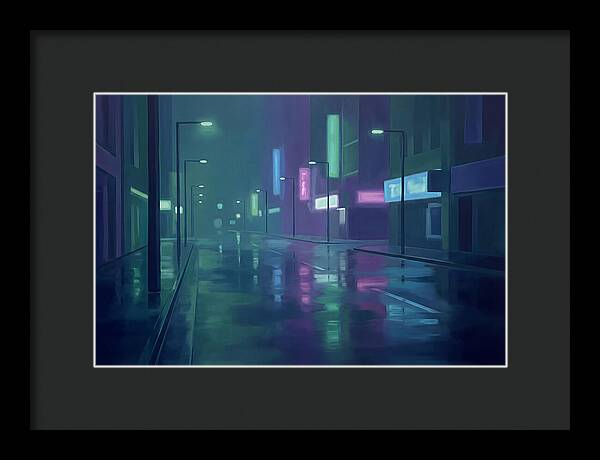 Rain Slicked City Street