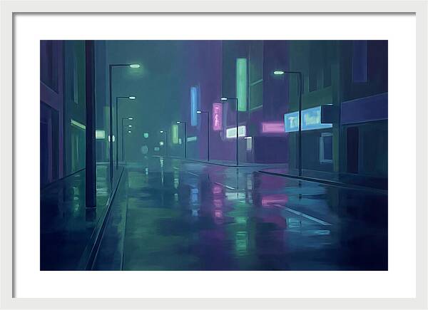 Rain Slicked City Street