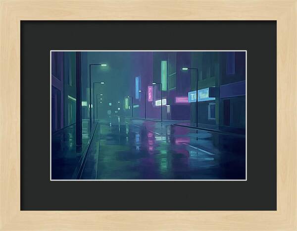 Rain Slicked City Street