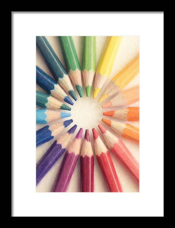Rainbow Circle Of Color Pencils