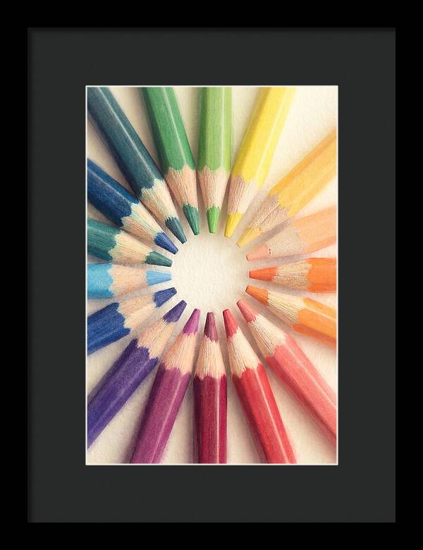 Rainbow Circle Of Color Pencils