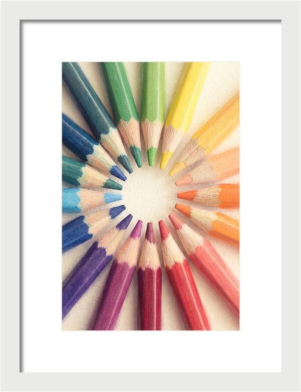 Rainbow Circle Of Color Pencils