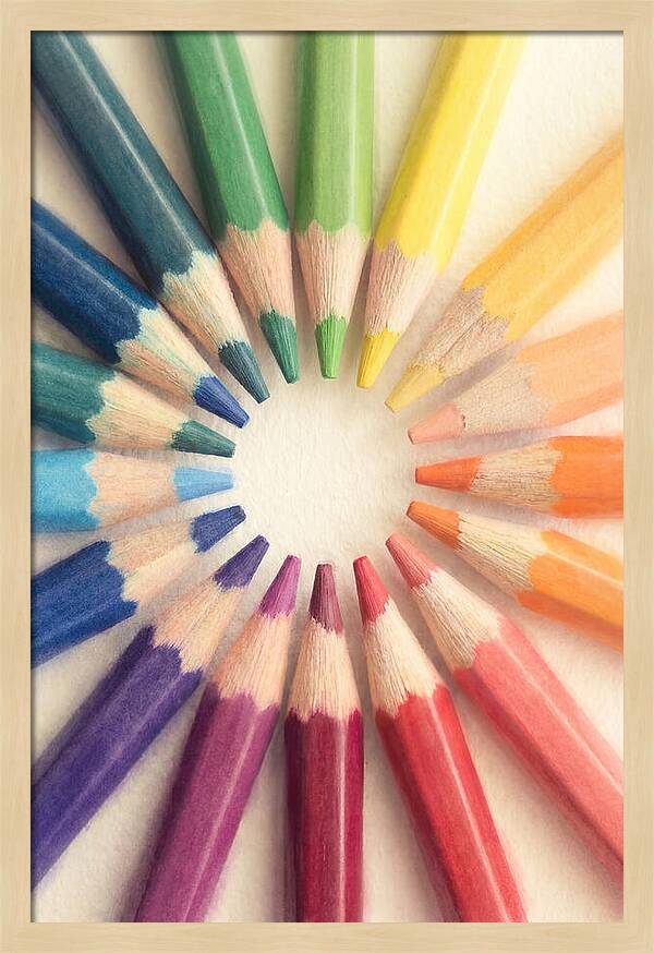 Rainbow Circle Of Color Pencils