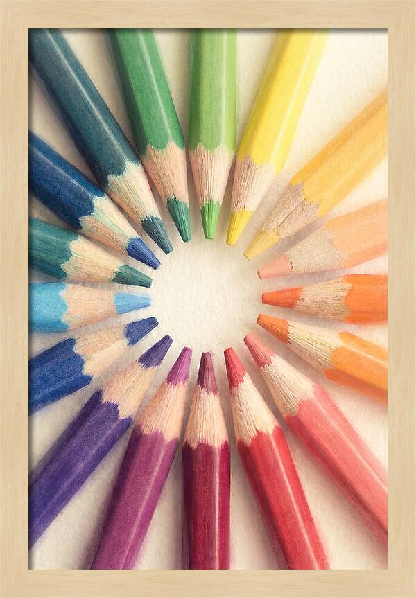 Rainbow Circle Of Color Pencils