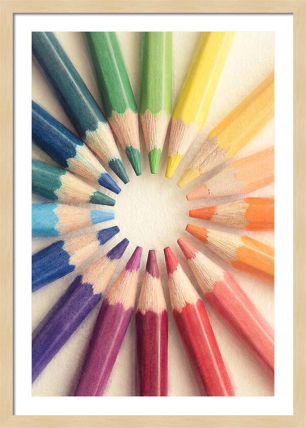 Rainbow Circle Of Color Pencils