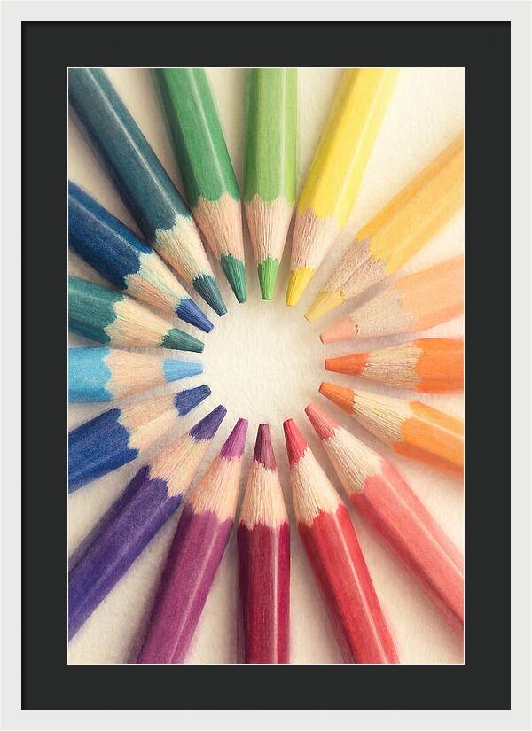Rainbow Circle Of Color Pencils
