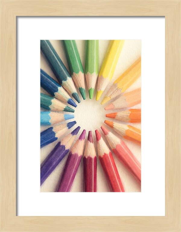 Rainbow Circle Of Color Pencils