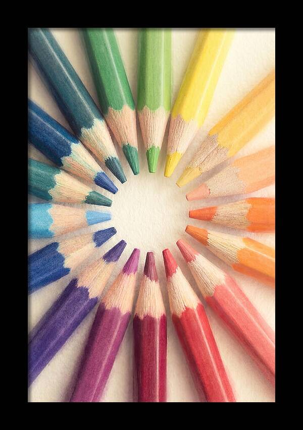 Rainbow Circle Of Color Pencils