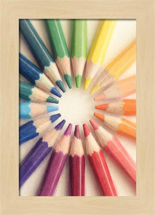 Rainbow Circle Of Color Pencils