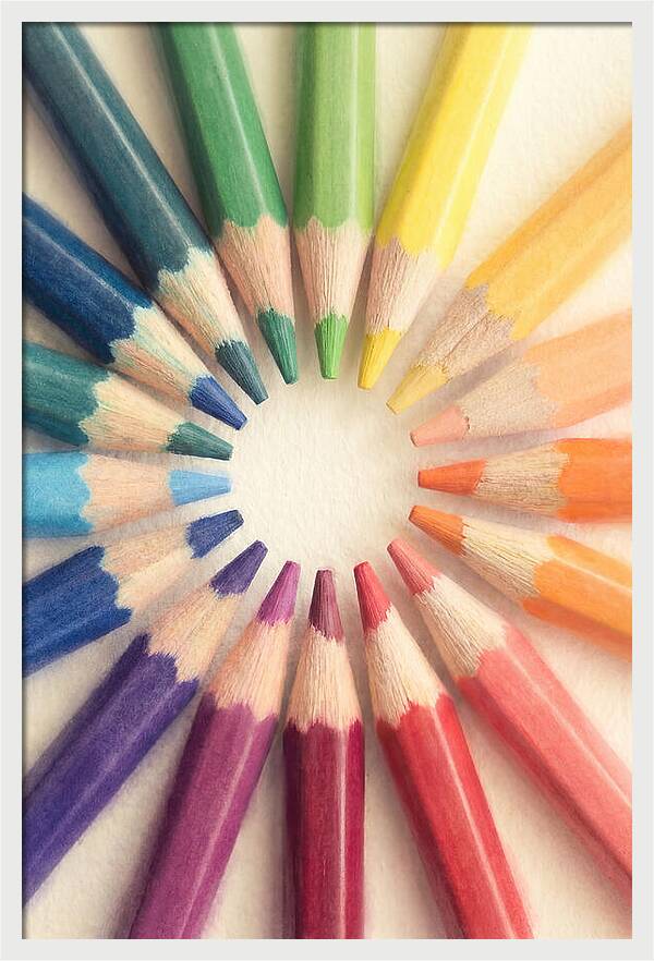 Rainbow Circle Of Color Pencils
