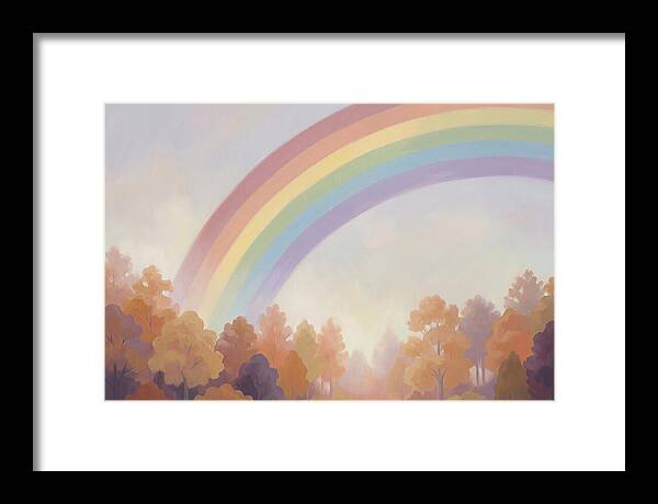 Rainbow Over Autumn Forest