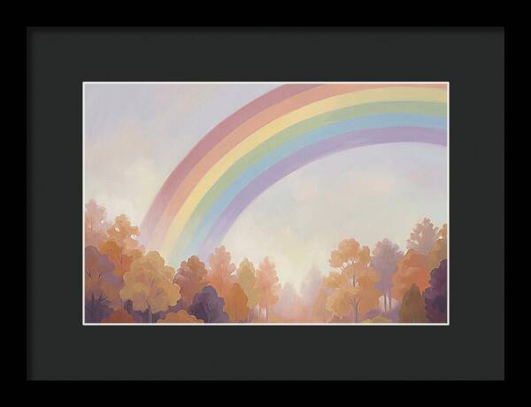 Rainbow Over Autumn Forest