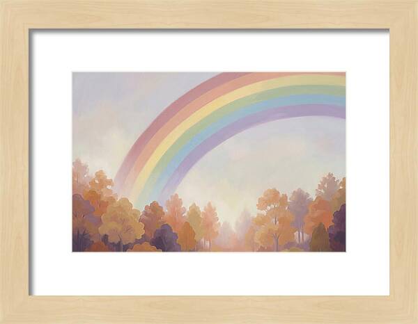 Rainbow Over Autumn Forest