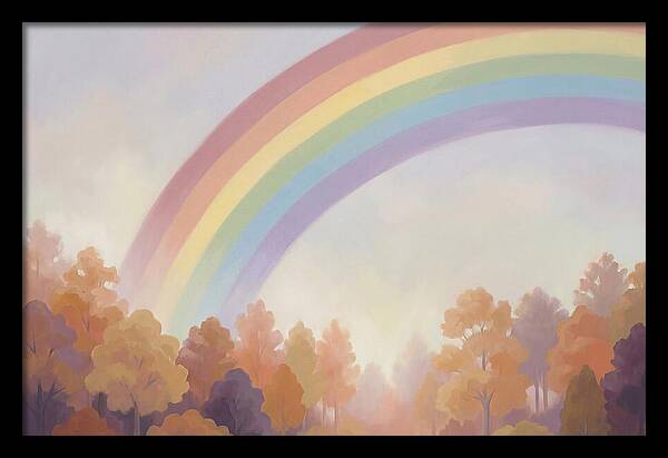 Rainbow Over Autumn Forest