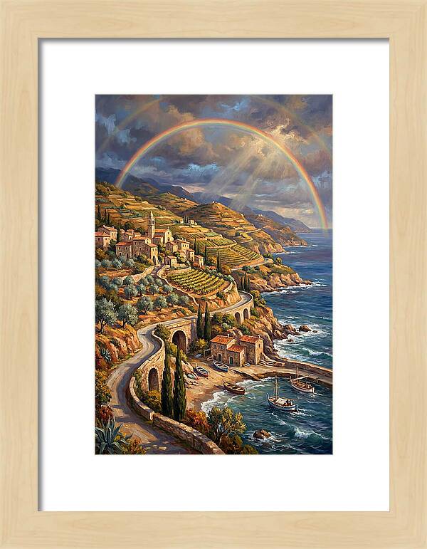 Rainbow Over Mediterranean Landscape