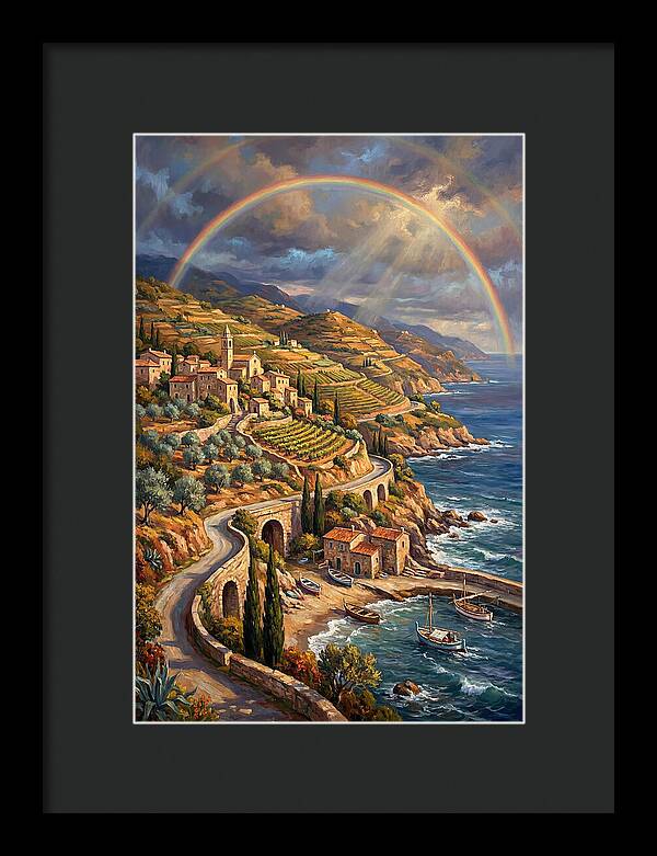 Rainbow Over Mediterranean Landscape