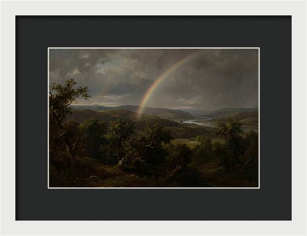 Rainbow Over Serene Landscape